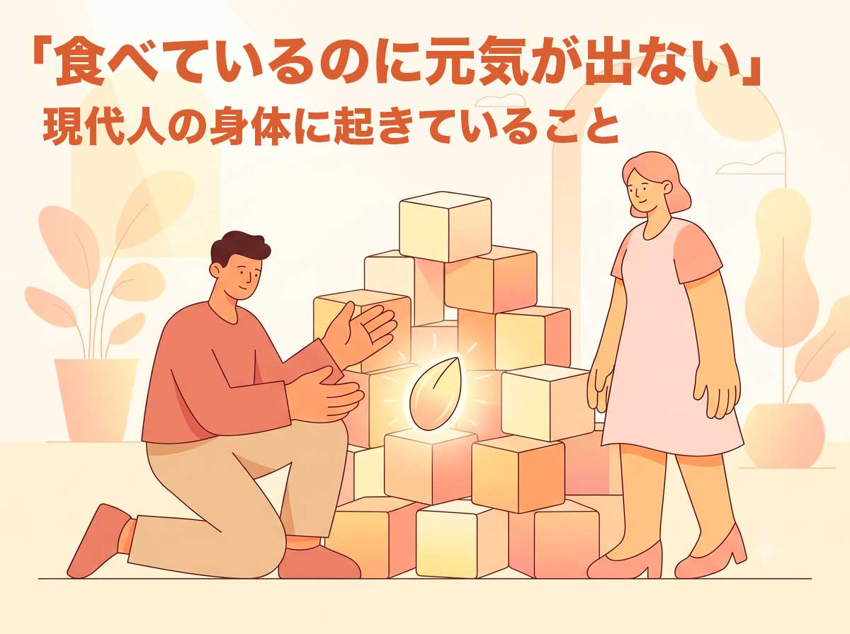 食べているのに元気が出ない？現代人の身体に起きていること